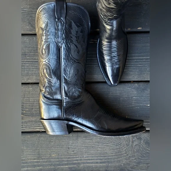 Lucchese 1883 “Savannah” Women's Cowboy Boots in Classic Black - Picture 4 of 8